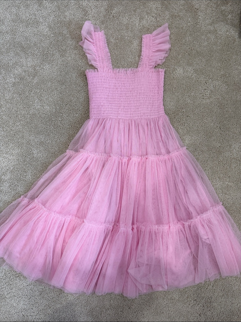 Hill House Pink Tulle Tiered Sundress for Kids